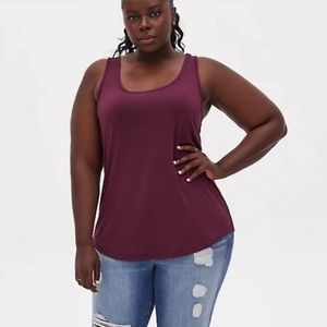 Torrid Women's Scoop Neck Tank Top in Burgundy Size 2